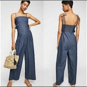 Free People Brittany Denim Jumpsuit